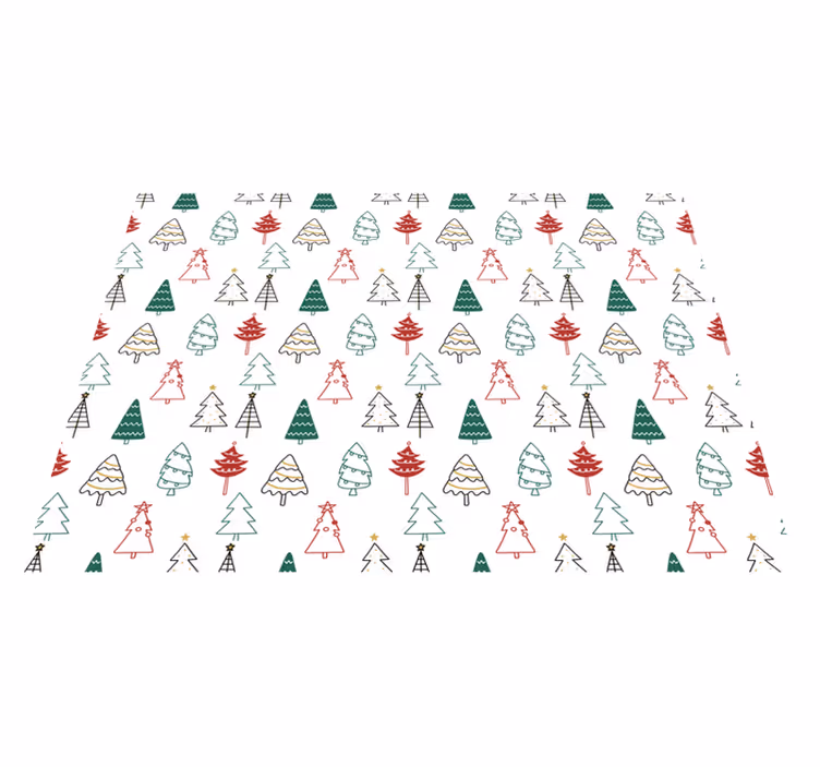 Vinyl Teppich Weihnachten festliches baummuster - TenStickers