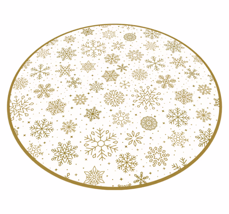 Vinyl teppich weihnachten schneeflocken muster - TenStickers