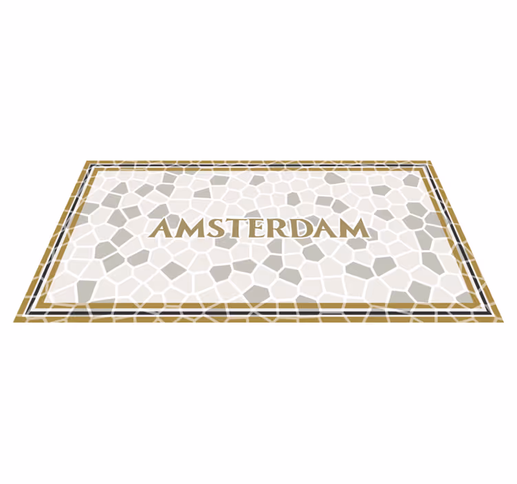 Vinyl Teppich Mosaik amsterdamer Mosaikgestaltung - TenStickers