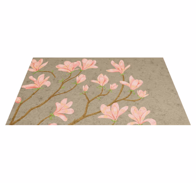 Vinyl Teppich Blumen blumenblütenanzeige - TenStickers