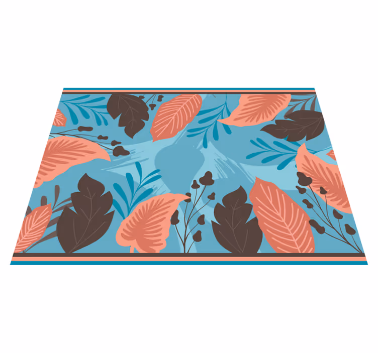Vinyl Teppich Blumen botanische blattmuster - TenStickers