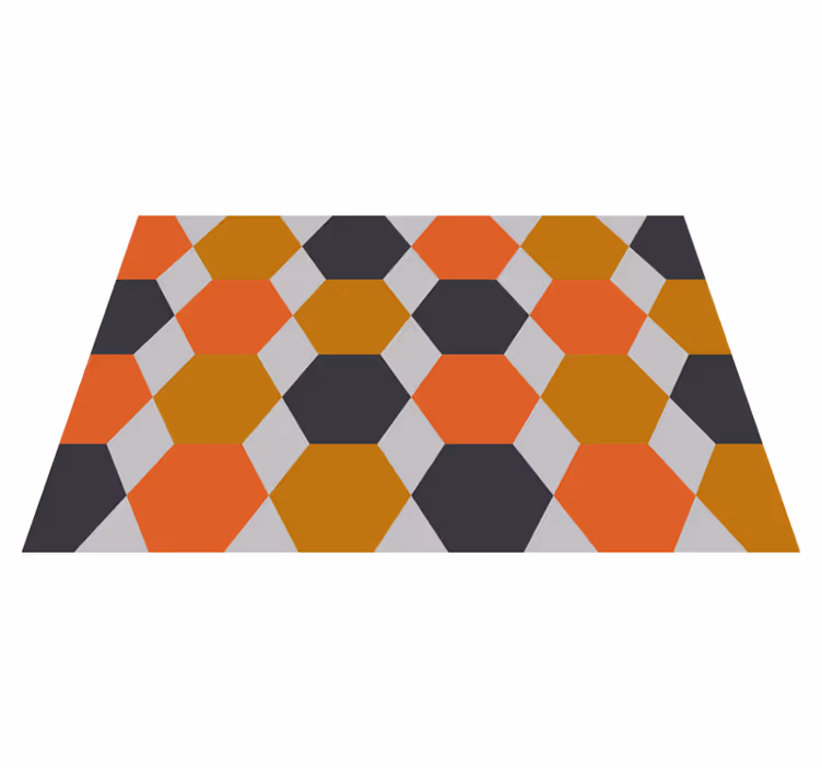 Vinyl Teppich geometrisch sechseckiges muster - TenStickers