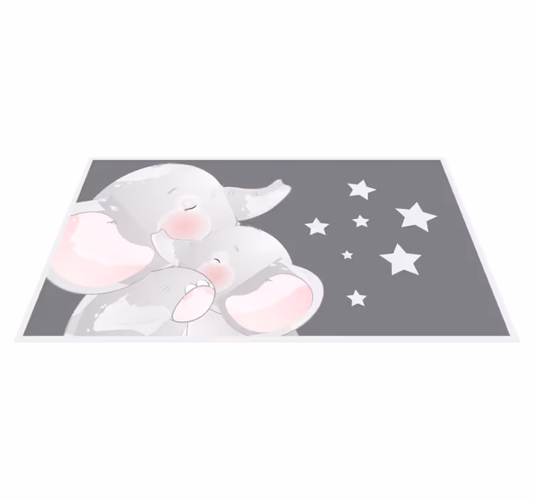 Vinyl Teppich Kinder schlafende elefanten - TenStickers