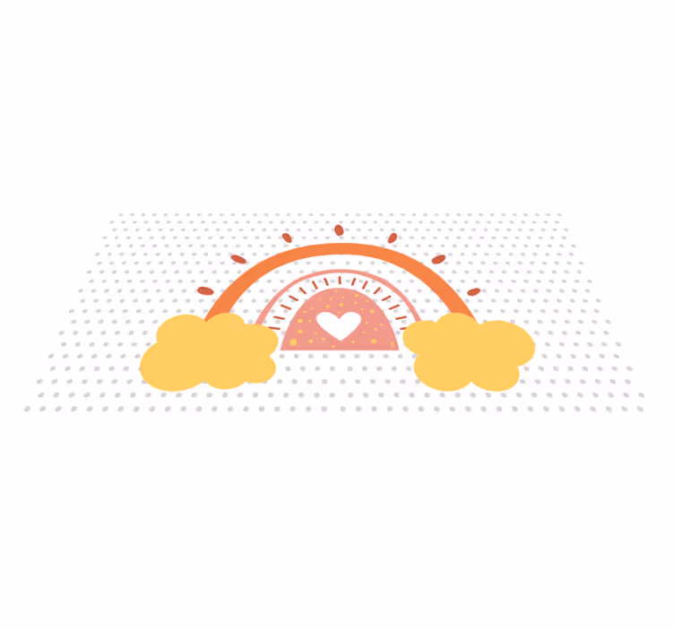 Vinyl Teppich Baby regenbogen-wolkenlandschaft - TenStickers
