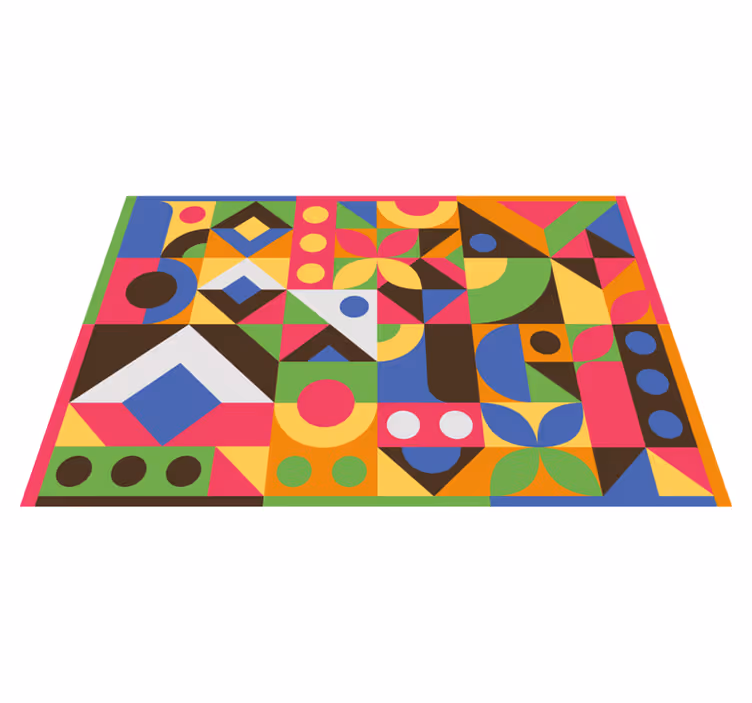 Vinyl Teppich geometrisch geometrische formen spritzen - TenStickers