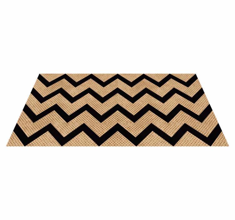 Vinyl Teppich geometrisch chevron-strukturiert - TenStickers