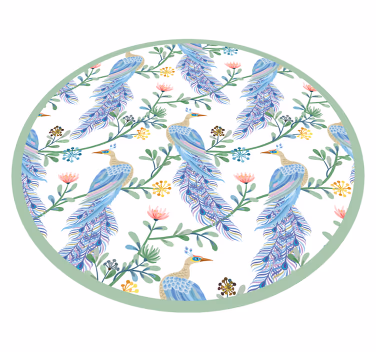 Vinyl Teppich Tiere gefiederte eleganz - TenStickers