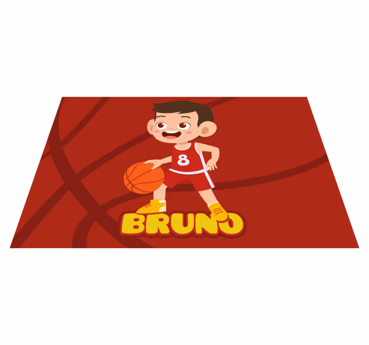 Vinyl Teppich mit Namen basketball-charakter - TenStickers