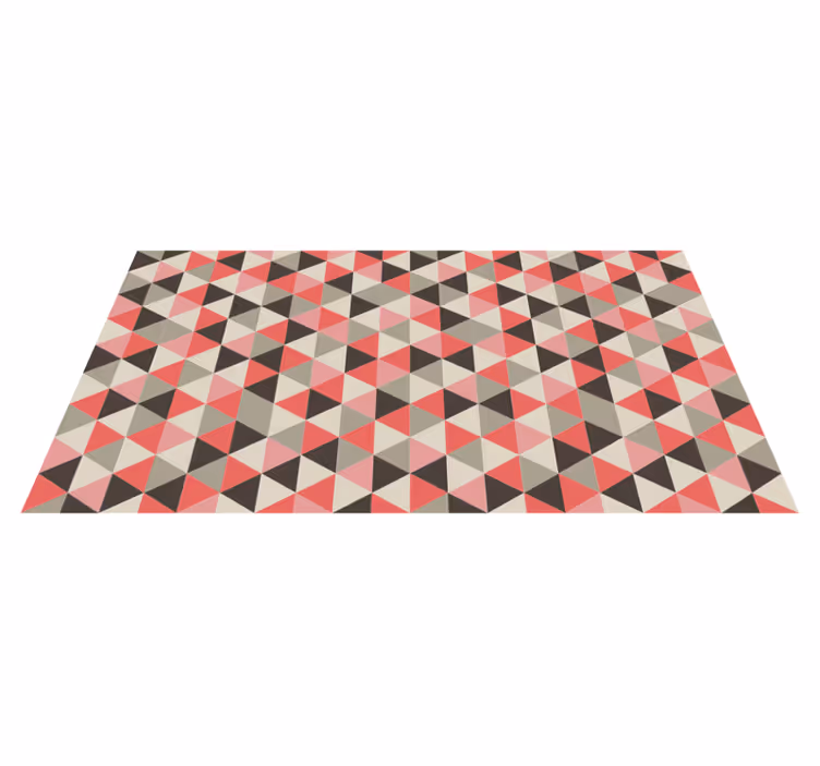 Vinyl Teppich geometrisch kubistische dreiecksanordnung - TenStickers