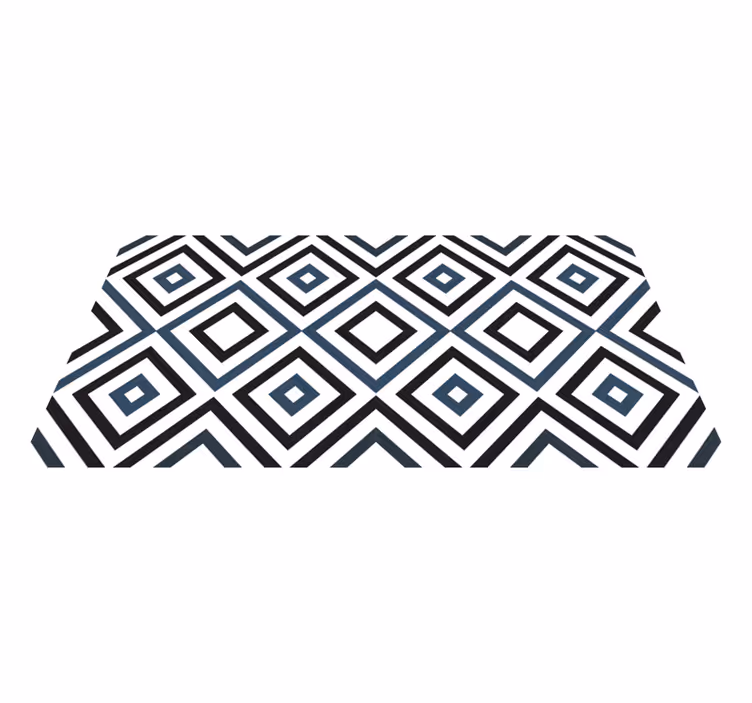 Vinyl Teppich geometrisch diamant-kontrast - TenStickers