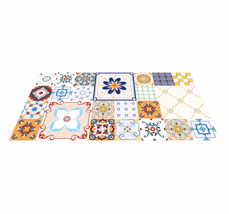 Vinyl Teppich Mosaik patchworkfliesen - TenStickers
