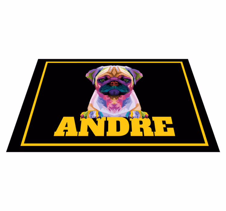 Vinyl Teppich mit Namen anpassbares haustier - TenStickers