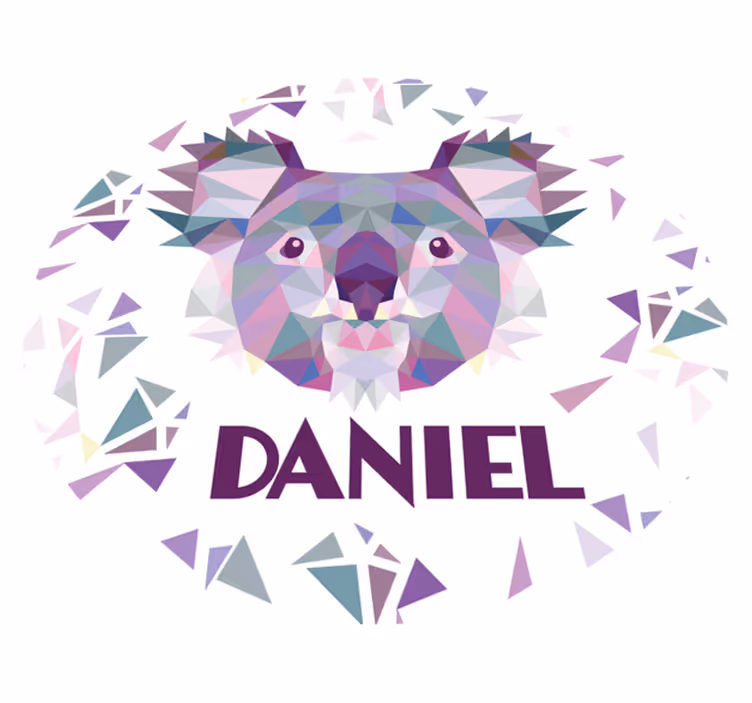 Vinyl Teppich mit Namen geometrischer bär - TenStickers