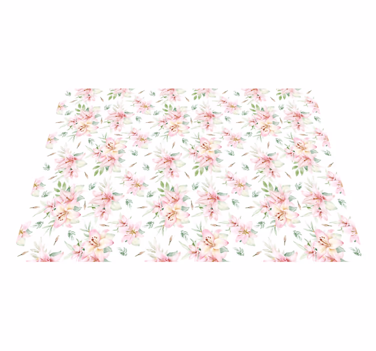 Vinyl Teppich Blumen blumenblüte eleganz - TenStickers