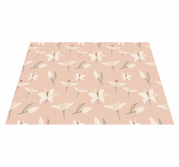 Vinyl Teppich Blumen florale pastell-eleganz - TenStickers