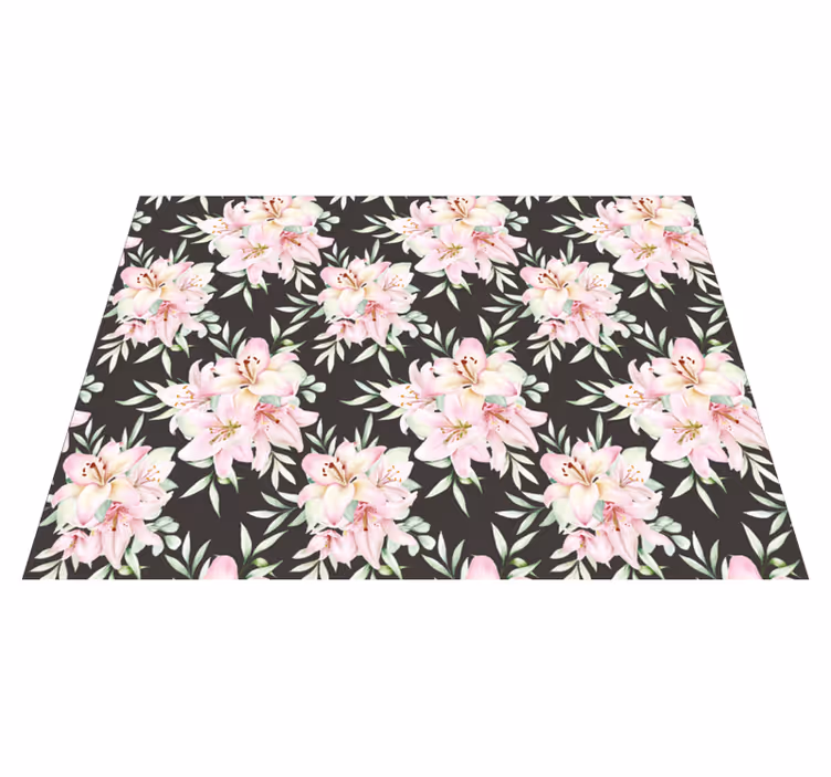 Vinyl teppich blumen florale delikatesse - TenStickers