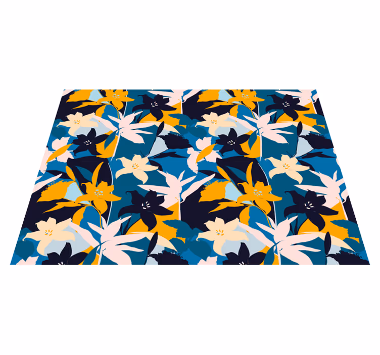 Vinyl Teppich Blumen blumenmotiv - TenStickers
