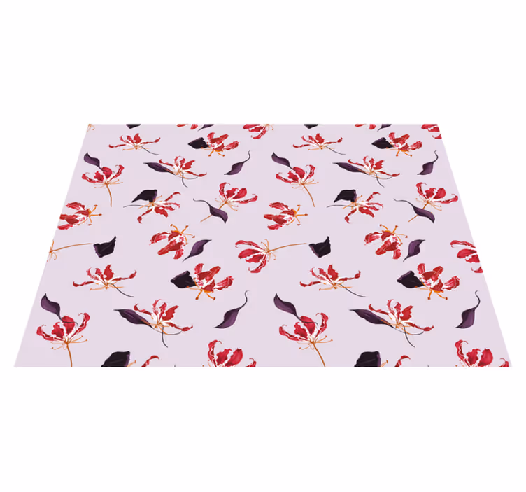 Vinyl Teppich Blumen blumenmotiv eleganz - TenStickers