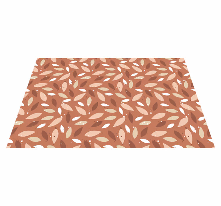 Vinyl Teppich Blumen blattmuster - TenStickers