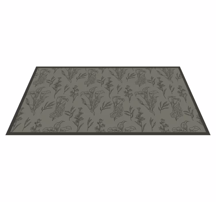 Vinyl Teppich Blumen botanische illustrationen - TenStickers
