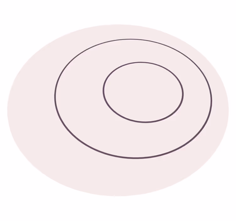 Vinyl Teppich Minimalistisch abstraktes kreisförmiges Design - TenStickers