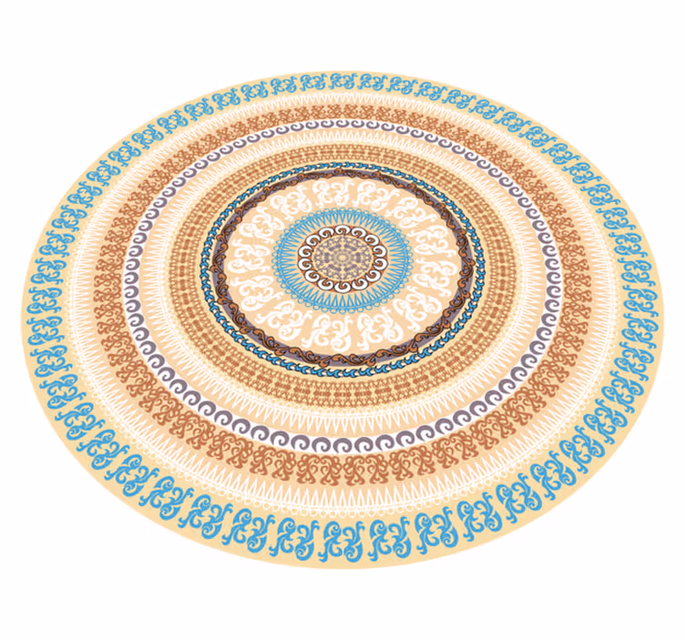 Vinyl teppich mandala im mandala kreis muster - TenStickers