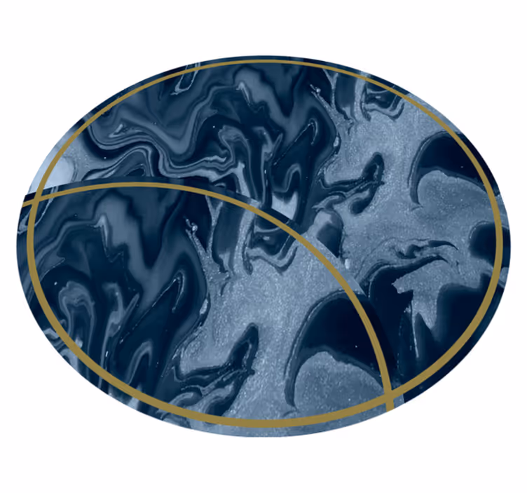 Vinyl Teppich Textur abstraktes Marmor-Kreis-Design - TenStickers