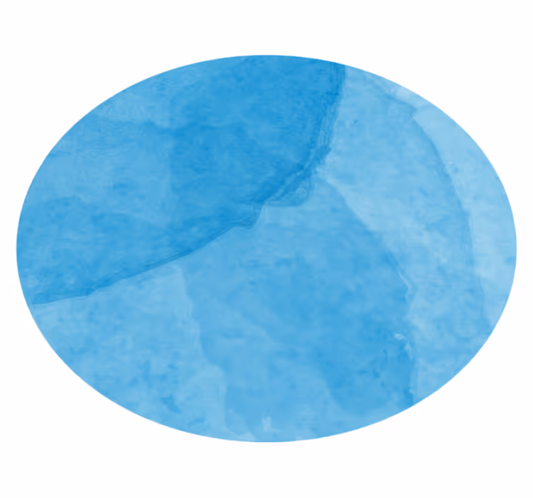 Vinyl Teppich Minimalistisch abstraktes blaues Kreis-Design - TenStickers