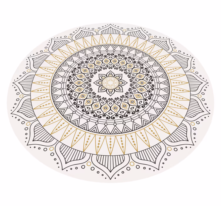Vinyl teppich mandala als mandala mittelpunkt - TenStickers
