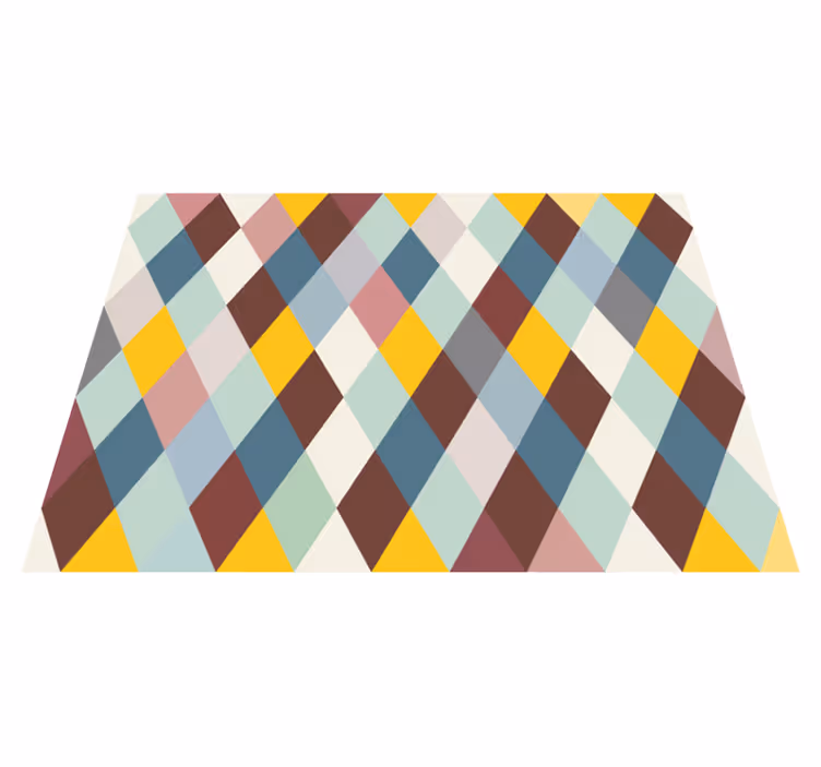 Vinyl Teppich Geometrisch diamantförmiges Muster - TenStickers