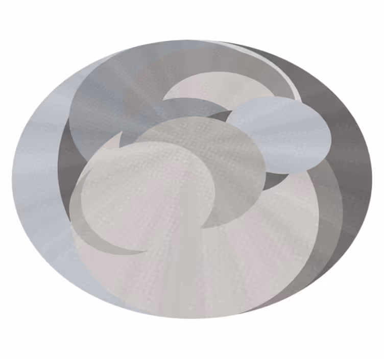 Vinyl Teppich geometrisch illusion überlappender kreise - TenStickers