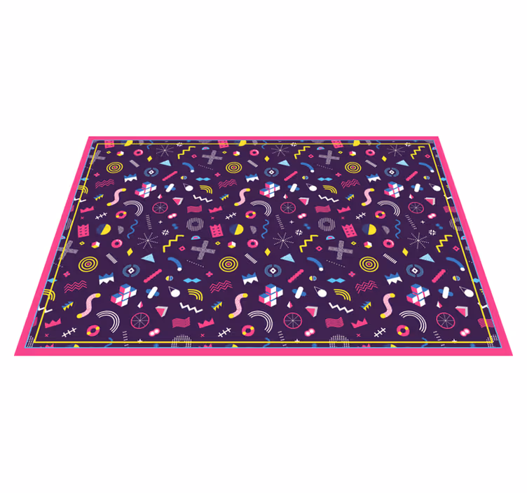 Vinyl Teppich Geometrisch bunte Formen - TenStickers