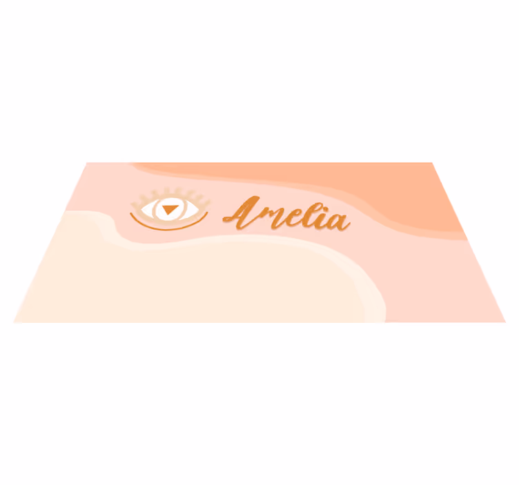 Vinyl Teppich mit Name personalisiertes Augendesign - TenStickers