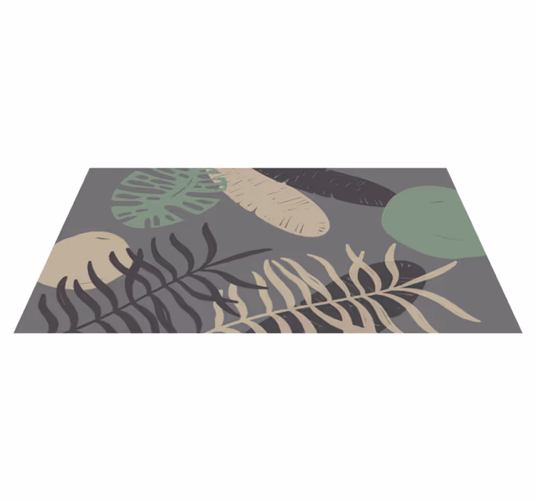 Vinyl Teppich Blumen botanisches Blattmusterdesign - TenStickers