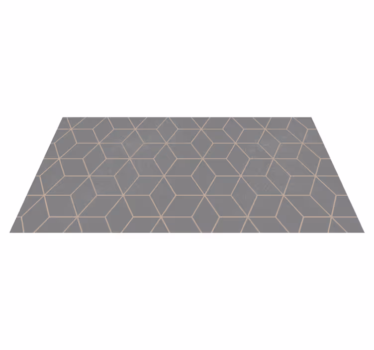 Vinyl Teppich Geometrisch graues Sechseckmuster - TenStickers