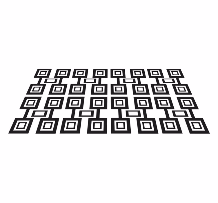 Vinyl Teppich geometrisch geometrisches quadratmuster - TenStickers