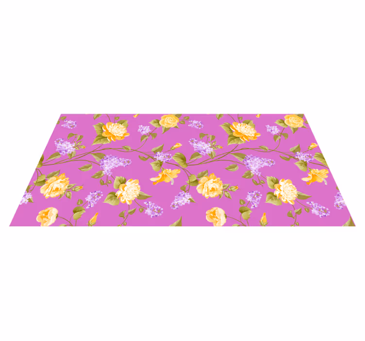 Vinyl Teppich Blumen Blütenmuster - TenStickers