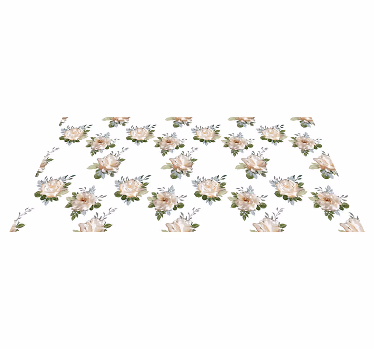 Vinylteppich Blumen blumige Eleganz unter den Füßen - TenStickers