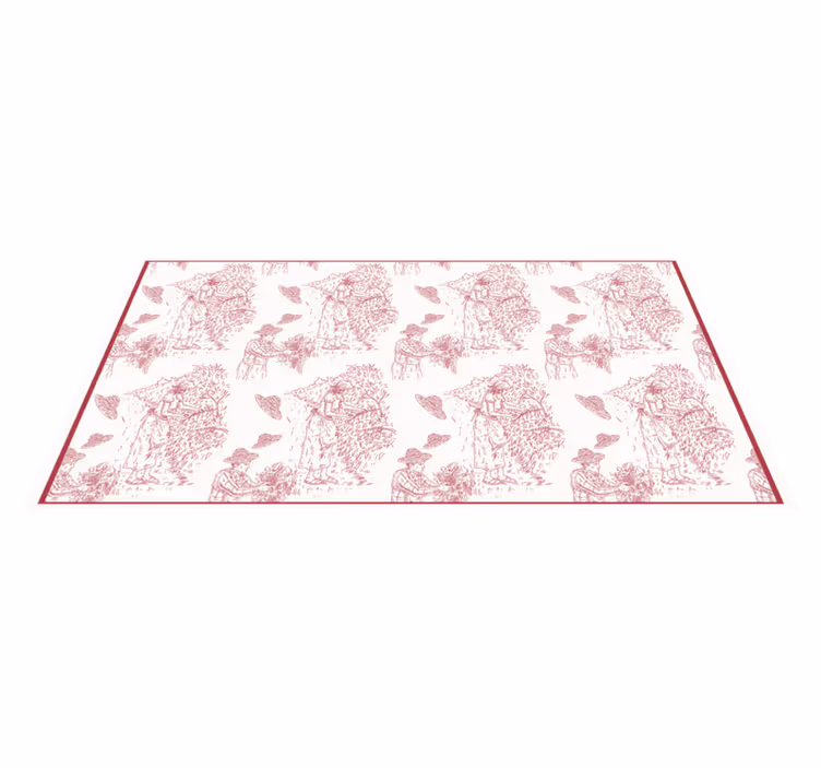 Vinyl Teppich Toile Muster Vintage - TenStickers