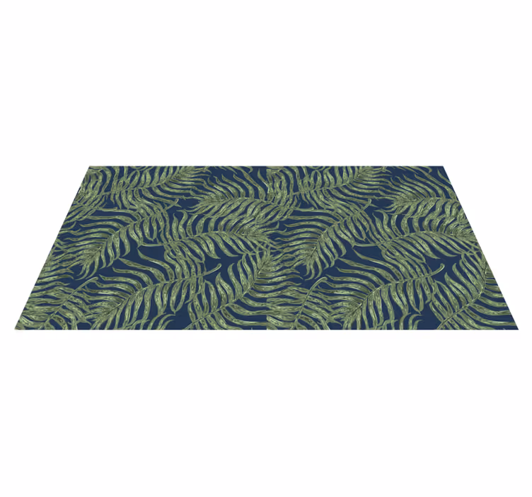Vinyl Teppich Blumen tropisches Blattmuster - TenStickers