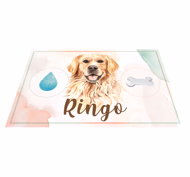 Vinylteppich Essensunterlage Golden Retriever - TenStickers