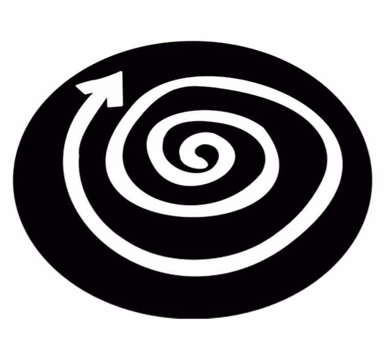 Vinylteppich Jugendliche Spirale mit Pfeil - TenStickers