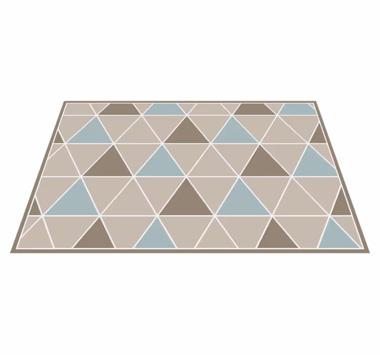 Vinylteppich nordisch Dreiecksmuster beige - TenStickers
