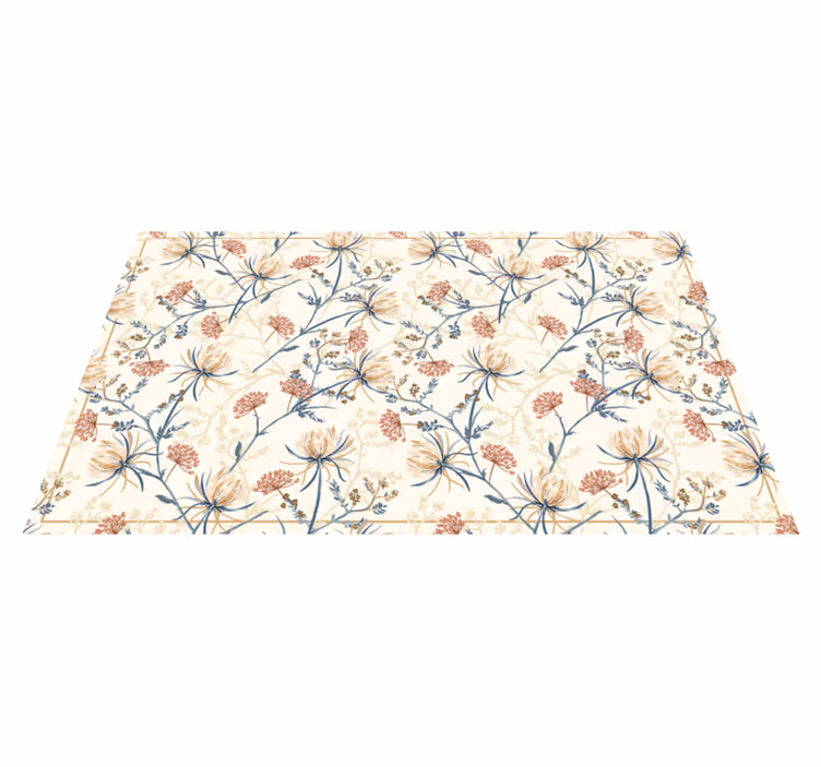 Vinylteppich Blumen blumen im Chinoiserie-Stil - TenStickers