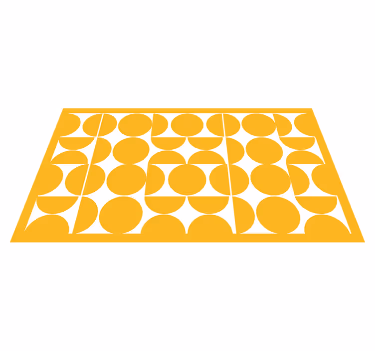 Vinylteppich geometrisch gelbe Halbkreise - TenStickers