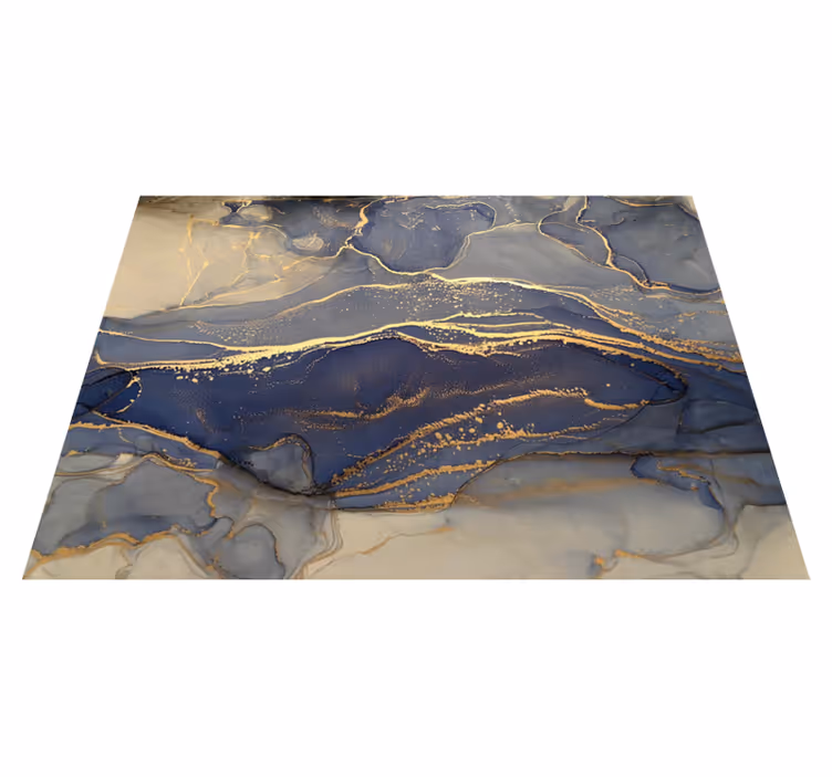 Vinyl Teppich Steine Navy Blauer Fels - TenStickers