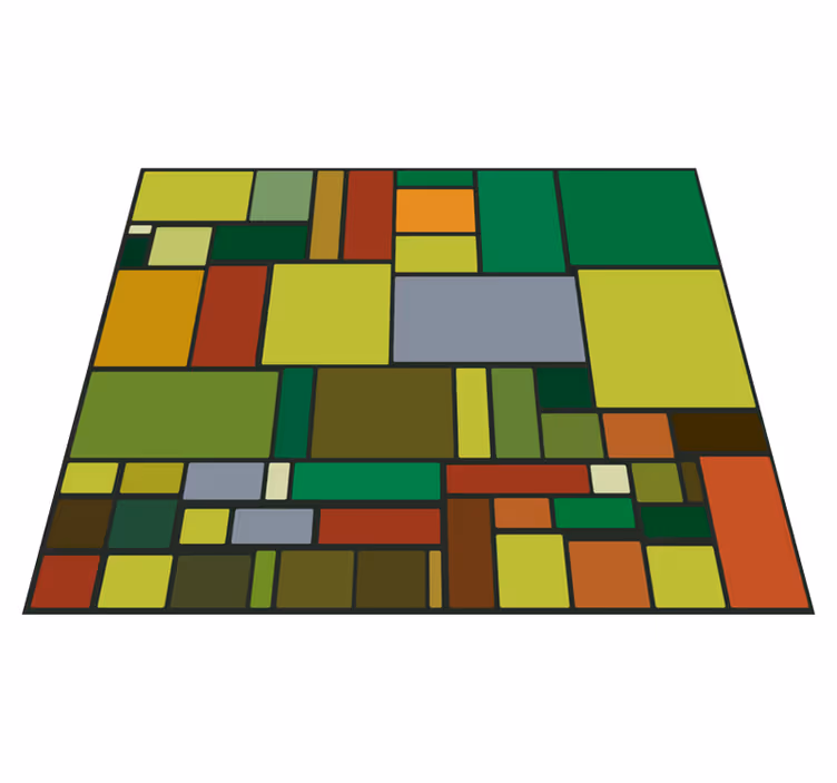 Vinylteppich geometrisch multicolor Retromosaik - TenStickers