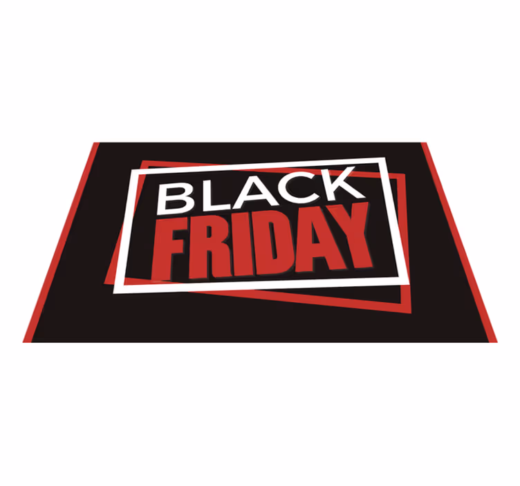 Vinyl Teppich Black Friday rot und weiß - TenStickers