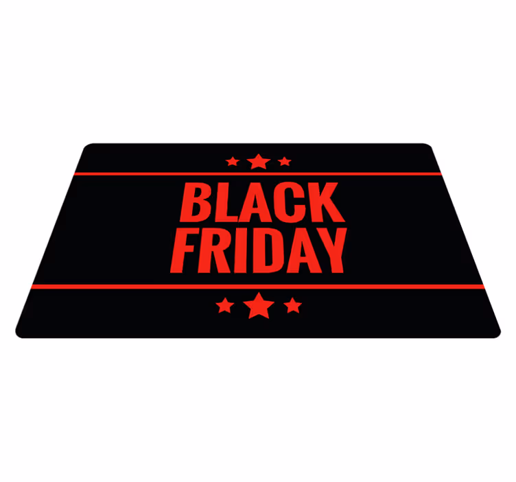 Vinylteppich Black Friday Roten Buchstaben - TenStickers