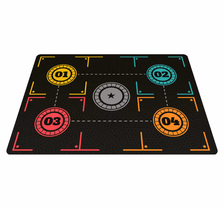 Vinyl Teppich rechteckig Basketball Training - TenStickers